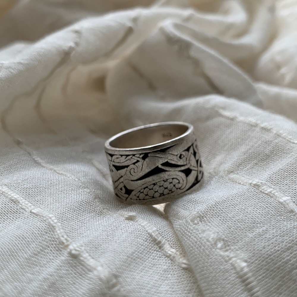 silver ring.